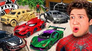 ROBANDO COCHES como SPIDERMAN en GTA 5! 🚘🕷️ (Mods)