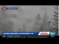 California storm coverage Sierra travel near-impossible as I-80 remains closed 9 a m Februar