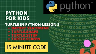Python Turtle Lesson 2 Coding Classes for Kids Python for Beginners