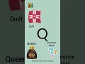 Q for Question mark Queen Quilt Quail alphabet A till Z for kids capital letters