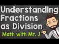 Understanding Fractions as Division Word Problems Included