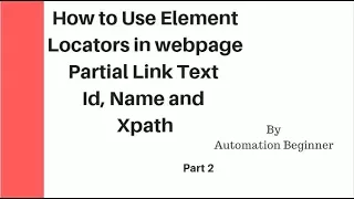 How to use element locators in selenium Python selenium Java Selenium Selenium webdriver