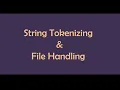 String Tokenizing and File Handling Java Program Explained ISC Class 11