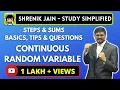 CONTINUOUS RANDOM VARIABLE - PMF PDF MEAN VARIANCE SUMS