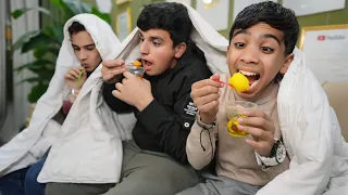 مودي وإخوانه  تمرضوا بسبب البرد       دندنها