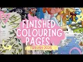 Finished Adult Colouring Pages February 2026 Adult Coloring Birt ay Haul