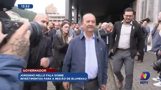 Jorginho Mello anuncia novos investimentos para região de Blumenau!