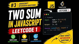 Two Sum in JavaScript JavaScript Interview Questions LeetCode 1