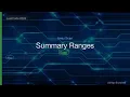 LeetCode 228 Summary Ranges The Array Scan Trick C