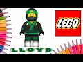 Coloring Lego Ninjago Lloyd LEGO Ninjago Coloring Ready for Action