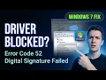 Fix Code 52 Windows Cannot Verify the Digital Signature