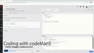 Codewars 8 kyu Hello Happy Codevarrior Javascript