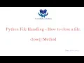 99 - Python File Handling