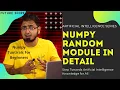 Numpy Pseudo Random Module Functions Numerical Python Tutorials in