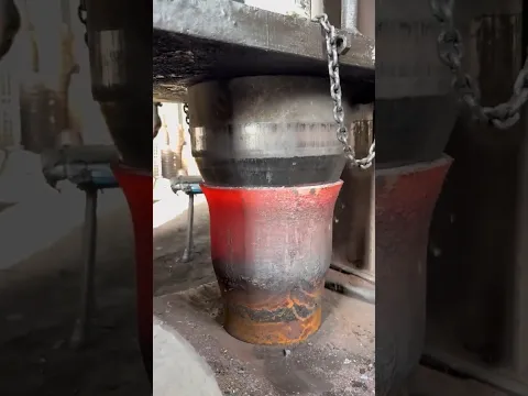 STEEL PIPE changes shape under pressure 😳⚙️🔥 #hardwork #crafts #skills #handmade