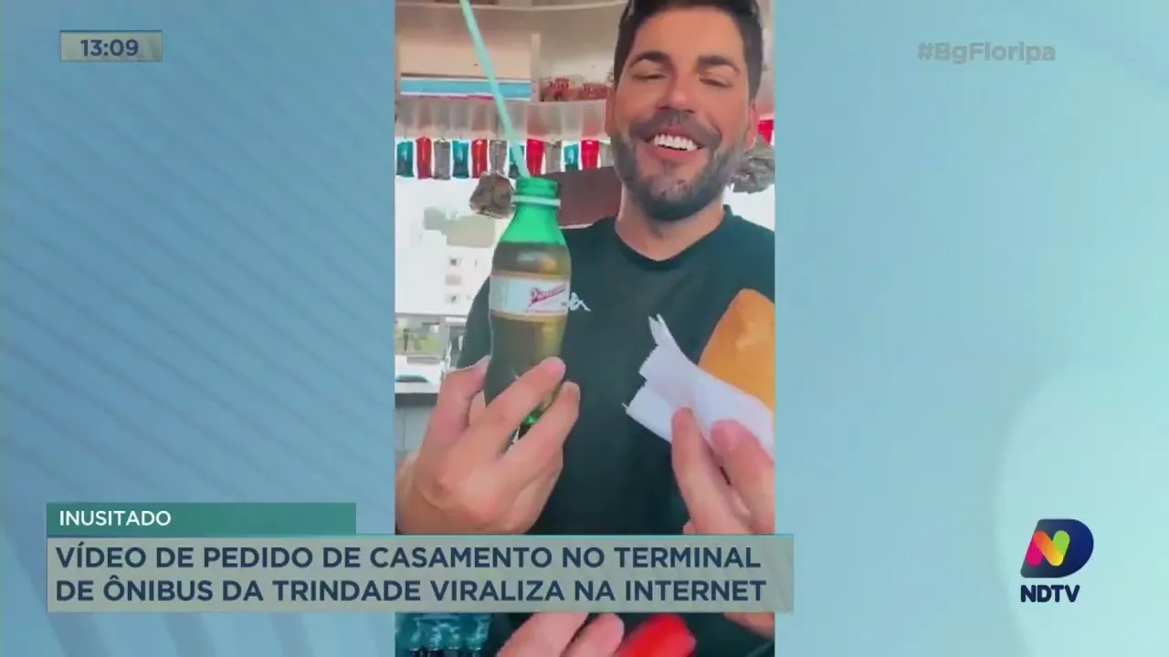 Vídeo de pedido de casamento no terminal de ônibus da Trindade viraliza na internet