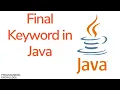 Java Tutorial For Beginners - Final Keyword in Java