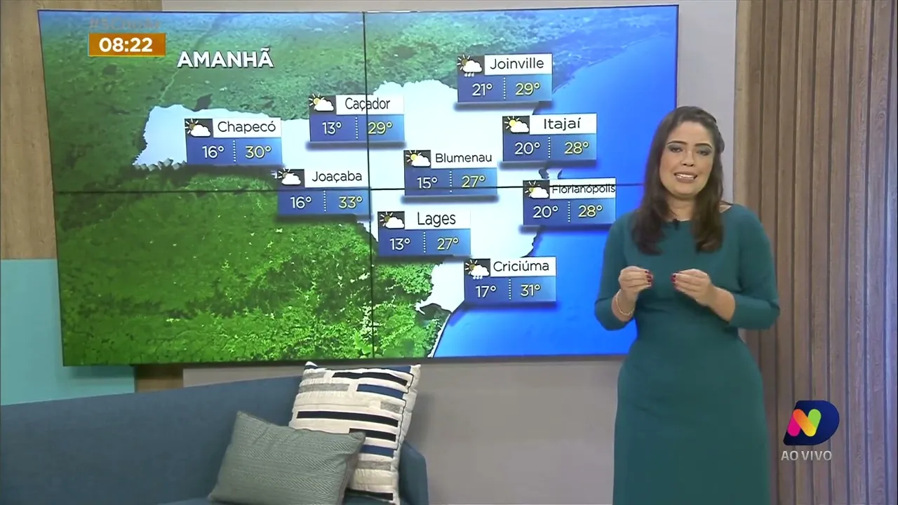 Confira a previsão do tempo para os próximos dias em SC