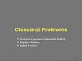 Concurrent Computing Part III Classical synchronization Problems