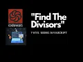 3 - Find The Divisors 7 kyu codewars javascript