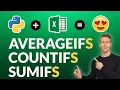Excel SUMIFS COUNTIFS AVERAGEIFS in PYTHON Pandas Library