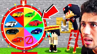 اكتشفنا عجلت الحظ السيارات الخارقة للقرويين في قرية ماين كرافت 