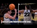 Caitlin Clark HEAD BUTTS ball out of frustration ESPN College Basketball NCAA Tournament