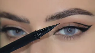 تعليم طريقة رسم الايلينر المزدوج  ايلاينر الهبة                    دندنها