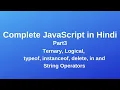 Complete JavaScript Tutorial JavaScript Operators Continue in Hindi Part3