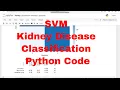 Kidney Disease Classification SVM from Scratch Python Code SVM kidney classification Python Code