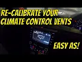 Air Vent Calibration - Holden VE Pontiac G8 Read Pinned Comment