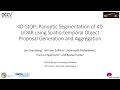 Panoptic Segmentation of 4D LiDAR Using Spatio-Temporal Object Proposal Generation and Aggregation