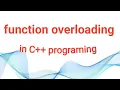 Function overloading in C programming