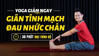 Yoga 30 Phút Giúp Giảm Đau Nhức Chân, Hỗ Trợ Giãn Tĩnh Mạch | Kim Ba Yoga