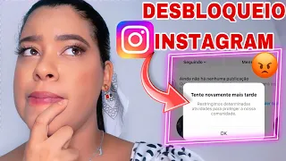 RESTRINGIMOS DETERMINADAS ATIVIDADES - COMO RESOLVER? BLOQUEIO DO INSTAGRAM DESBLOQUEIO IMEDIATO