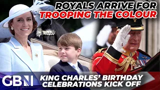 breaking king charles and princess catherine greet crowds for trooping the colour celebrations