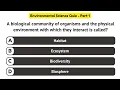 Environmental Science Quiz - Part Test Your Knowledge on Nature Climate Ecosystems