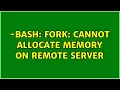 -bash fork Cannot allocate memory on remote server