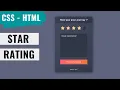 CSS Star Rating WIDGET