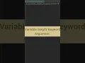 python variable length keyword argument