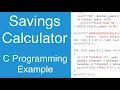 Savings Calculator With A Yearly Investment Returns Table C Programming Example