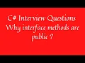 Why Interface methods are public