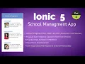 Ionic 6 School managment app Events And Program Page Demo