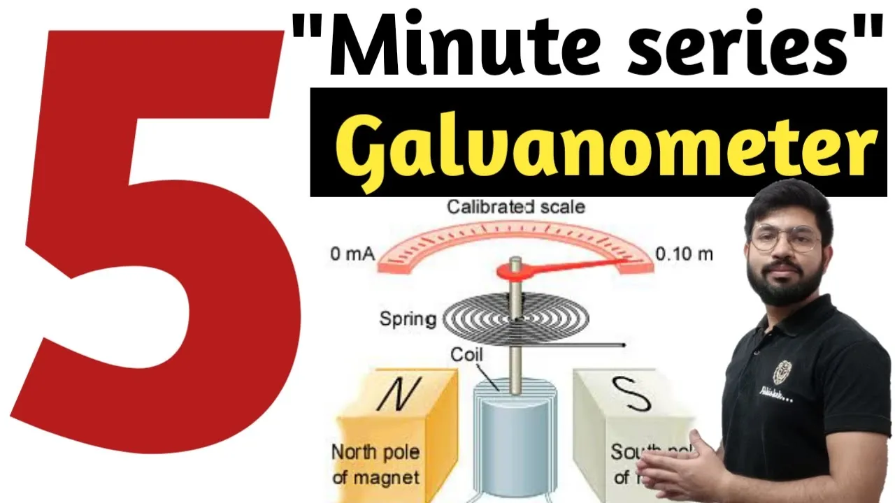 Galvanometer || Moving coil galvanometer working / Pivoted coil gavanometer || Five minute series