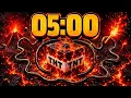 5 Minute Lava TNT Timer Bomb Explosive Countdown Timer with Music Alarm