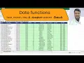 MS-Excel Date functions EOMONTH EDATE YEAR MONTH DAY