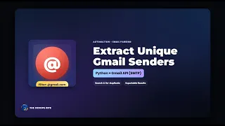 How to Extract All gmail com Sender Emails from Gmail Using Python Gmail API Automation Tutorial