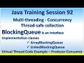 Java Training Session 92 Multi-threading - Concurrency Thread-safe ArrayBlockingQueue Virtual Thread