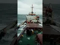 Massive Wave Crashes Over Ship Deck