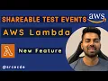 How to share test events with other users Lambda Function Shareable test events